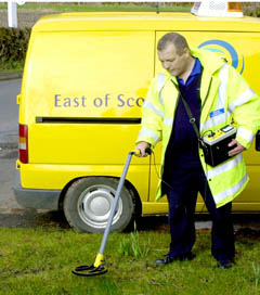 East of Scotland Water using Water Main Locator